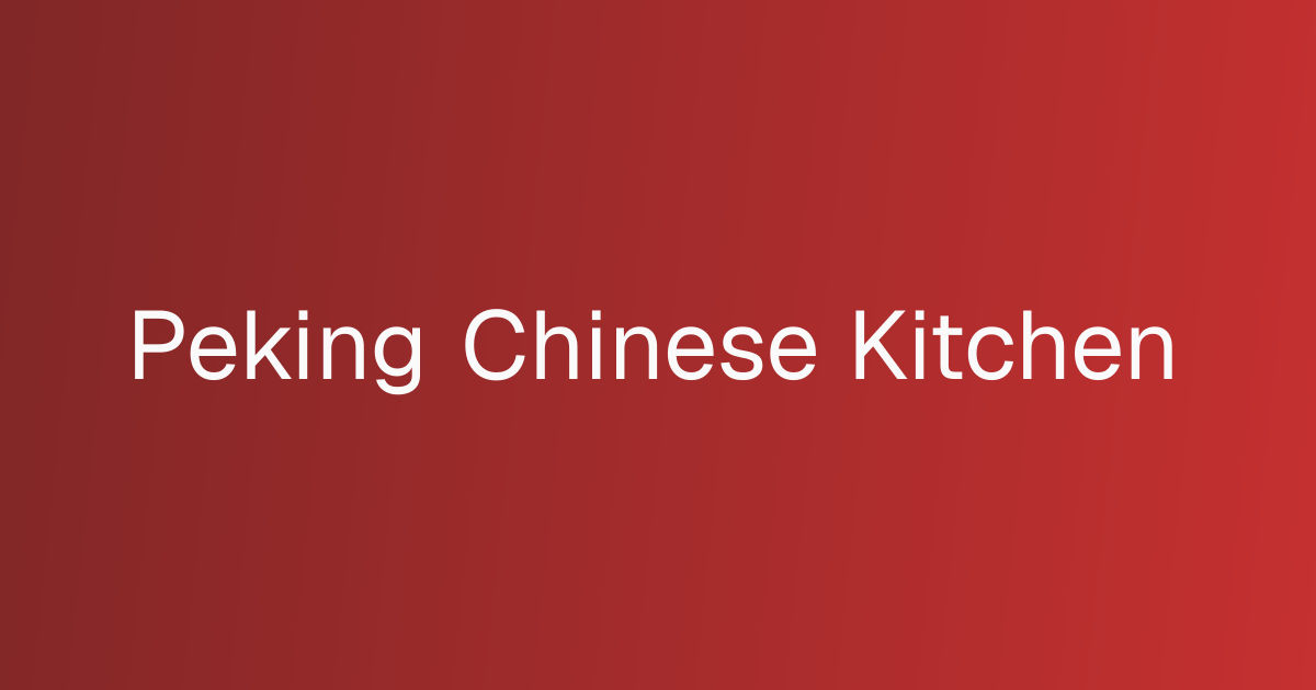 Peking Chinese Kitchen cover